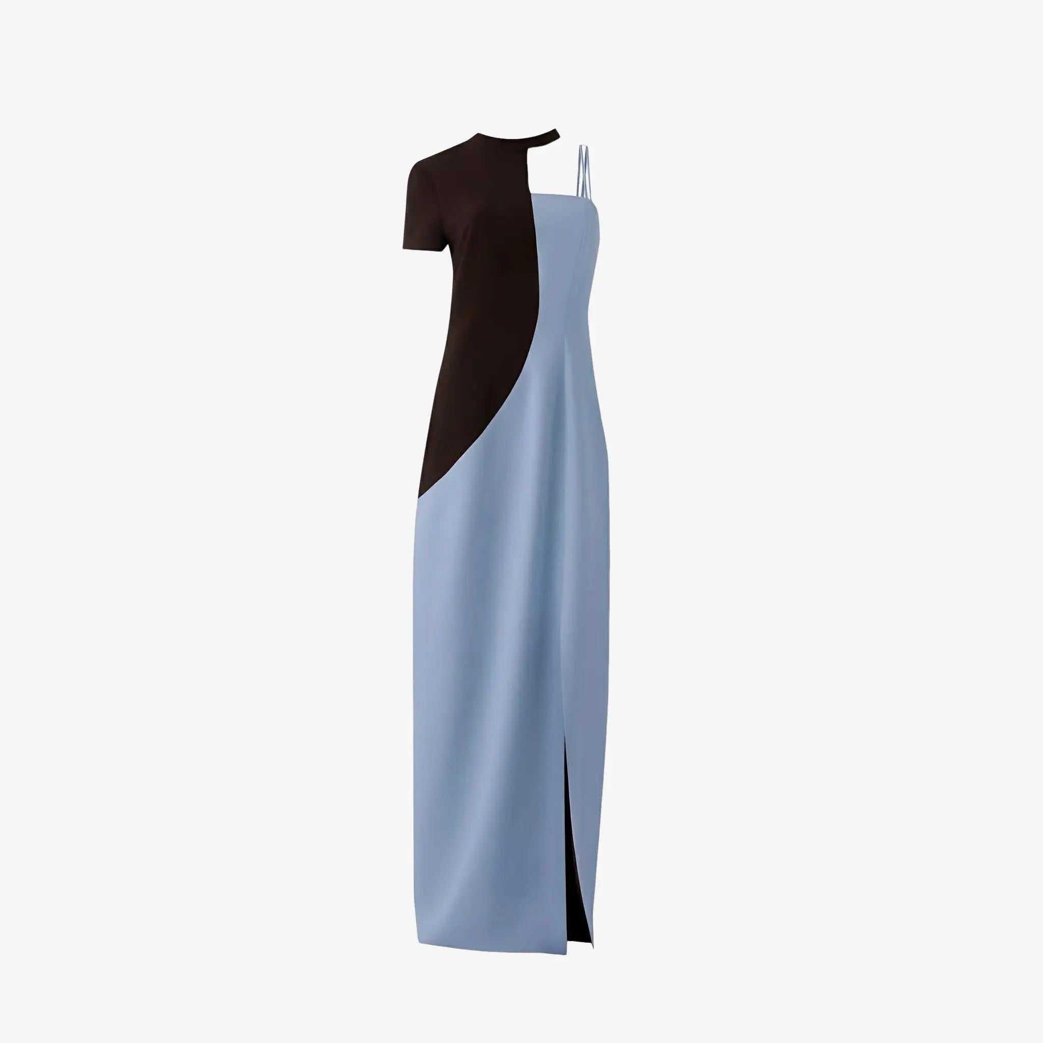 SATIN | Brazilian Luxury Fashion MISCI MISCI Cordova Blue Crepe Dress