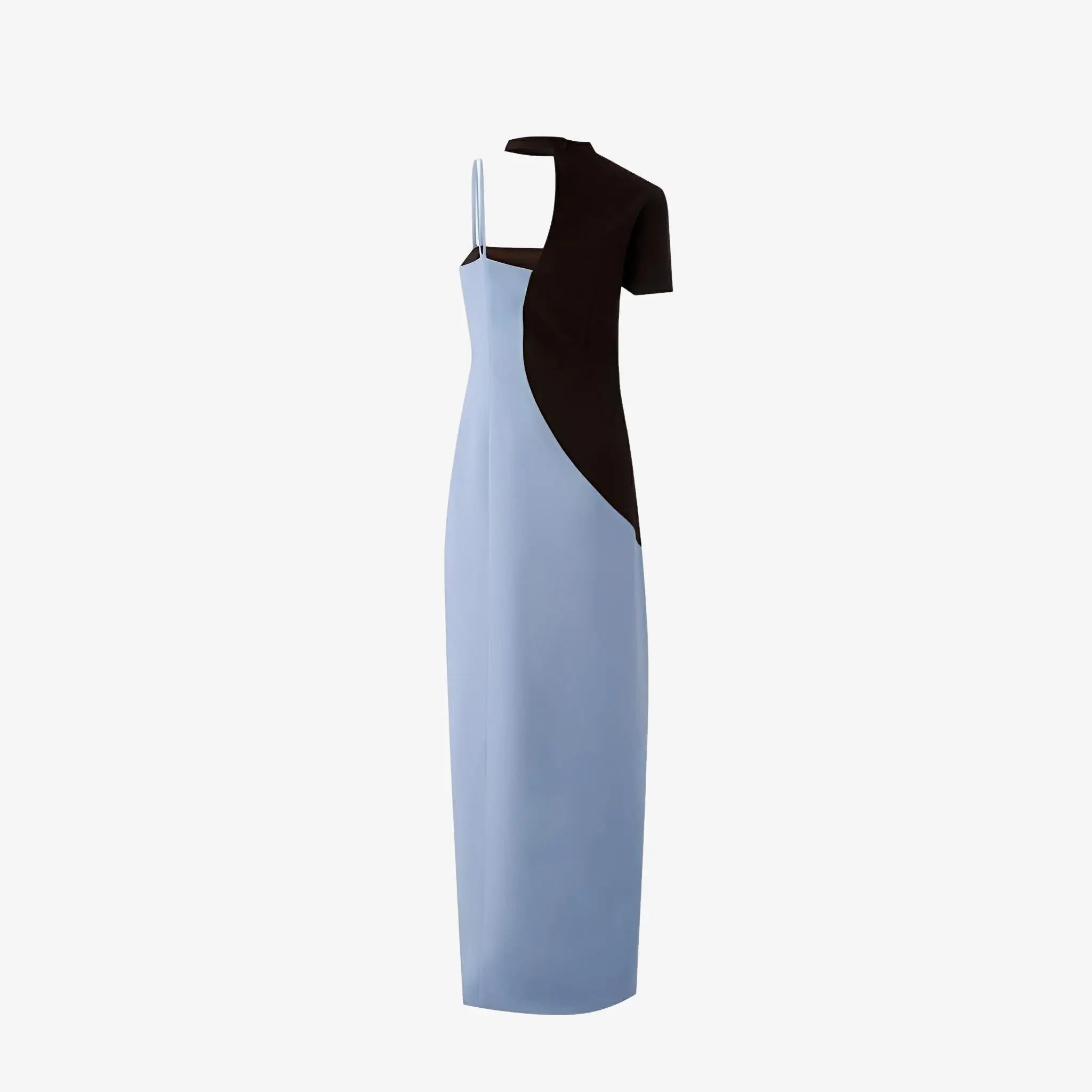 SATIN | Brazilian Luxury Fashion MISCI MISCI Cordova Blue Crepe Dress