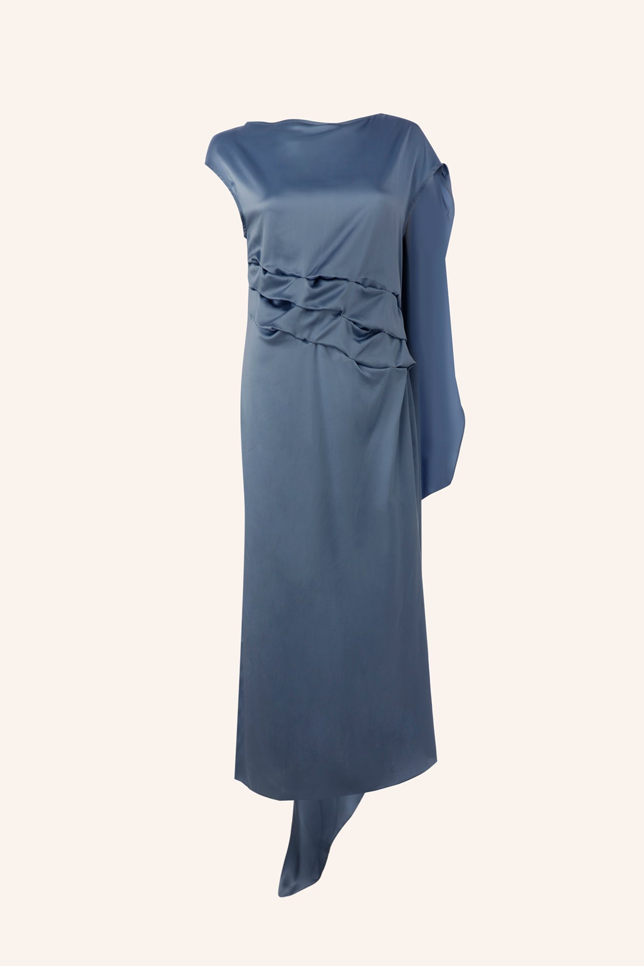 MISCI Popcorn Blue Silk Dress