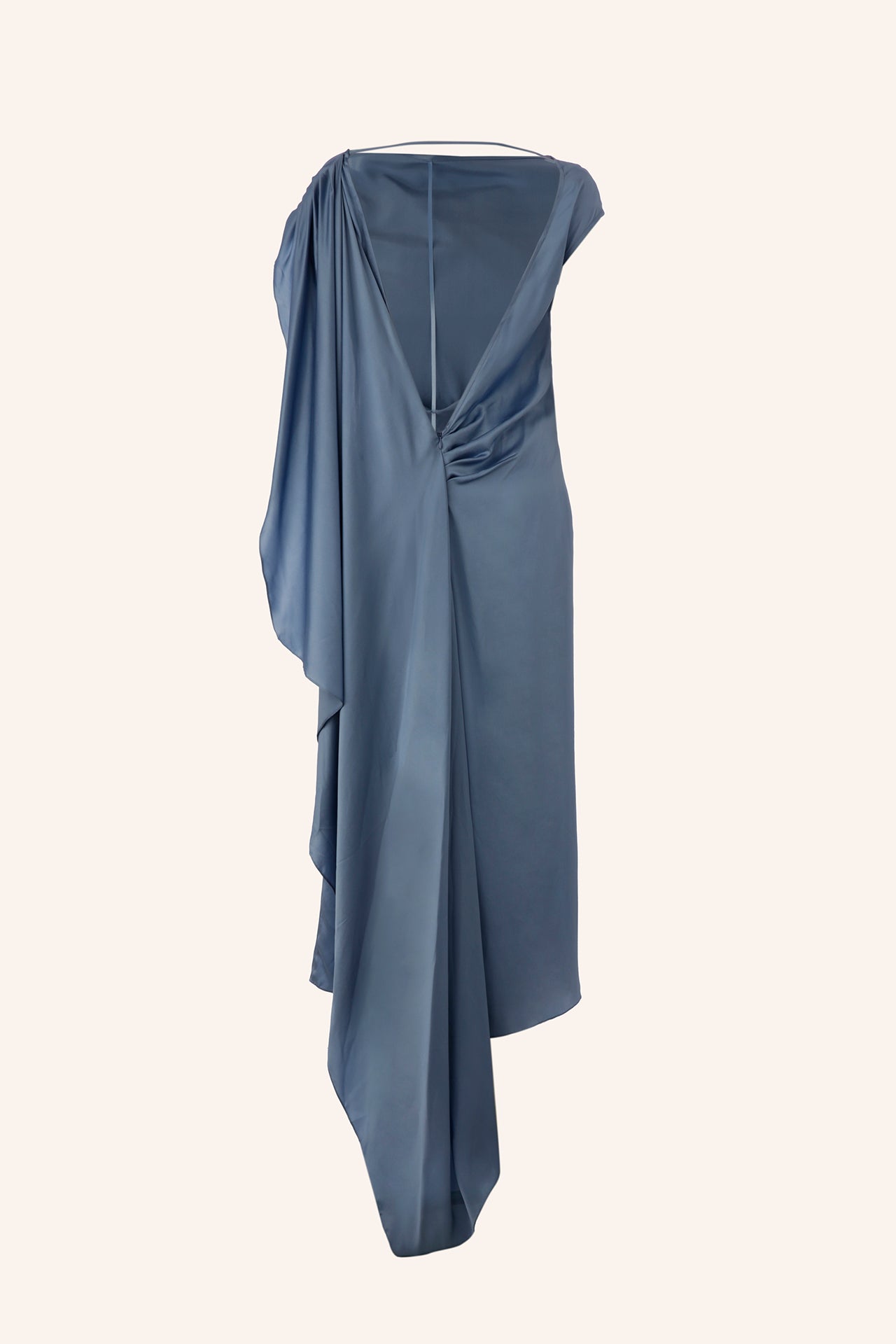 MISCI Popcorn Blue Silk Dress