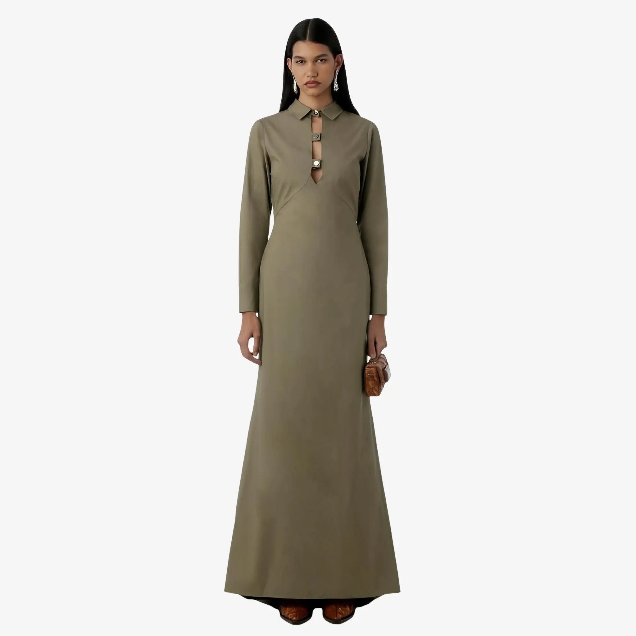 SATIN | Brazilian Luxury Fashion MISCI MISCI Helena Green Dress