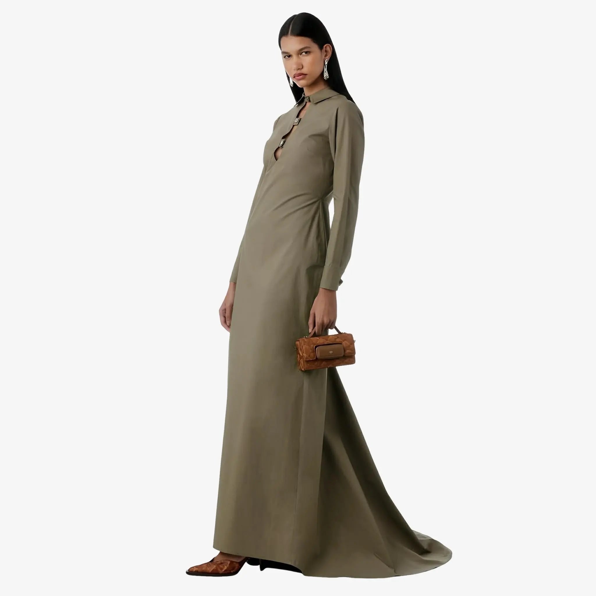 SATIN | Brazilian Luxury Fashion MISCI MISCI Helena Green Dress