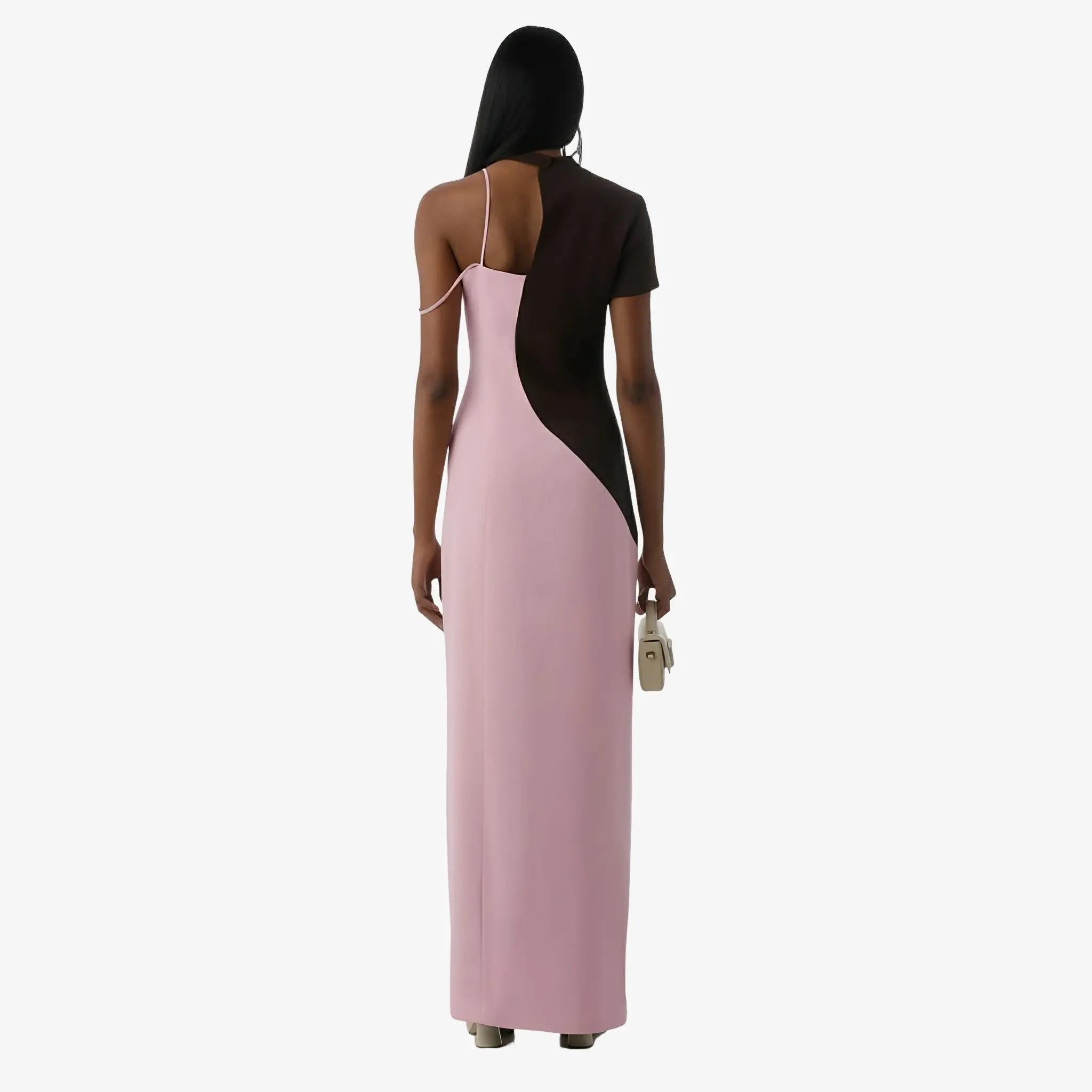 SATIN | Brazilian Luxury Fashion MISCI MISCI Cordova Pink Crepe Dress