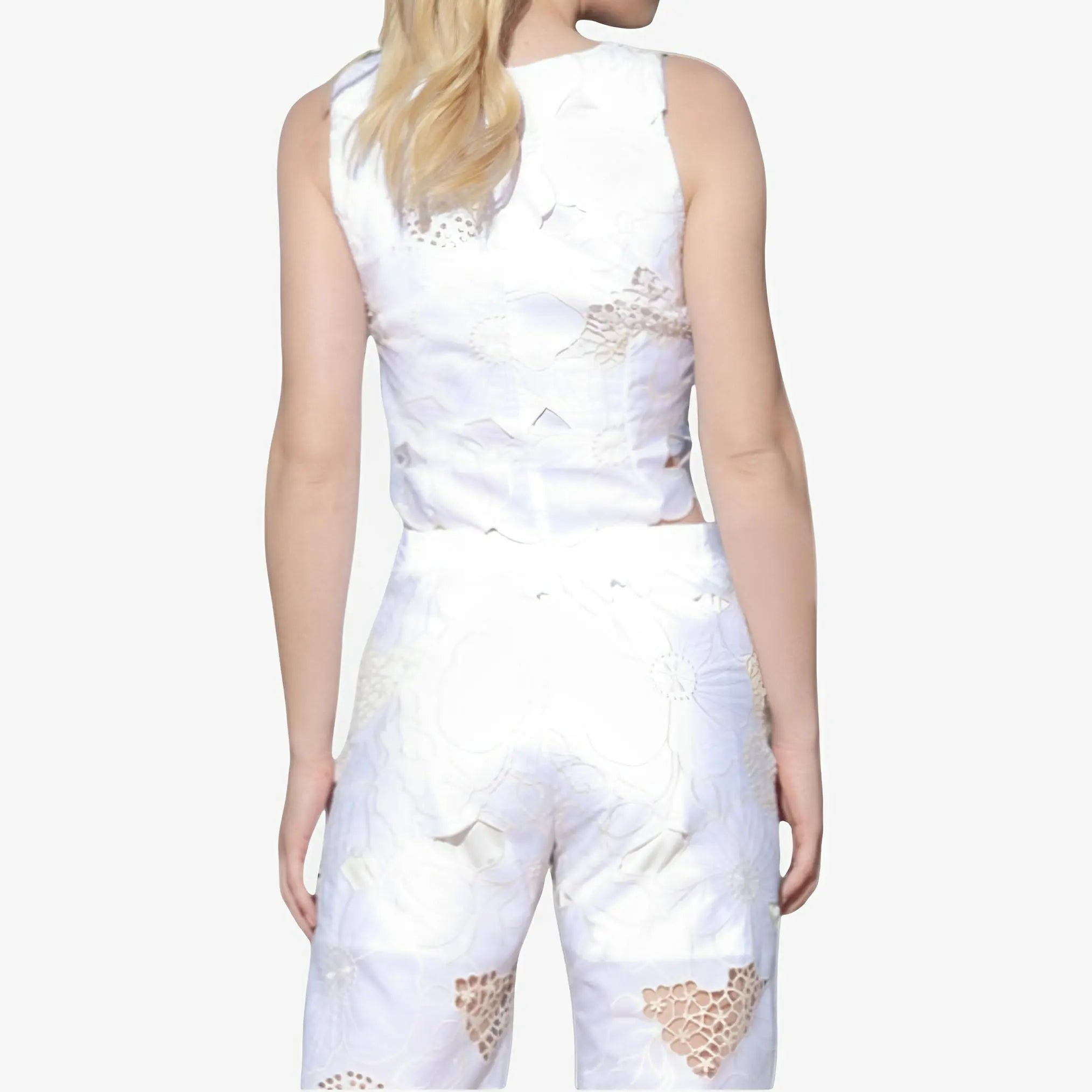 SATIN | Brazilian Luxury Fashion TONAGE TONAGE Blouse Off-white cotton fabric embroidered with separete beige thread