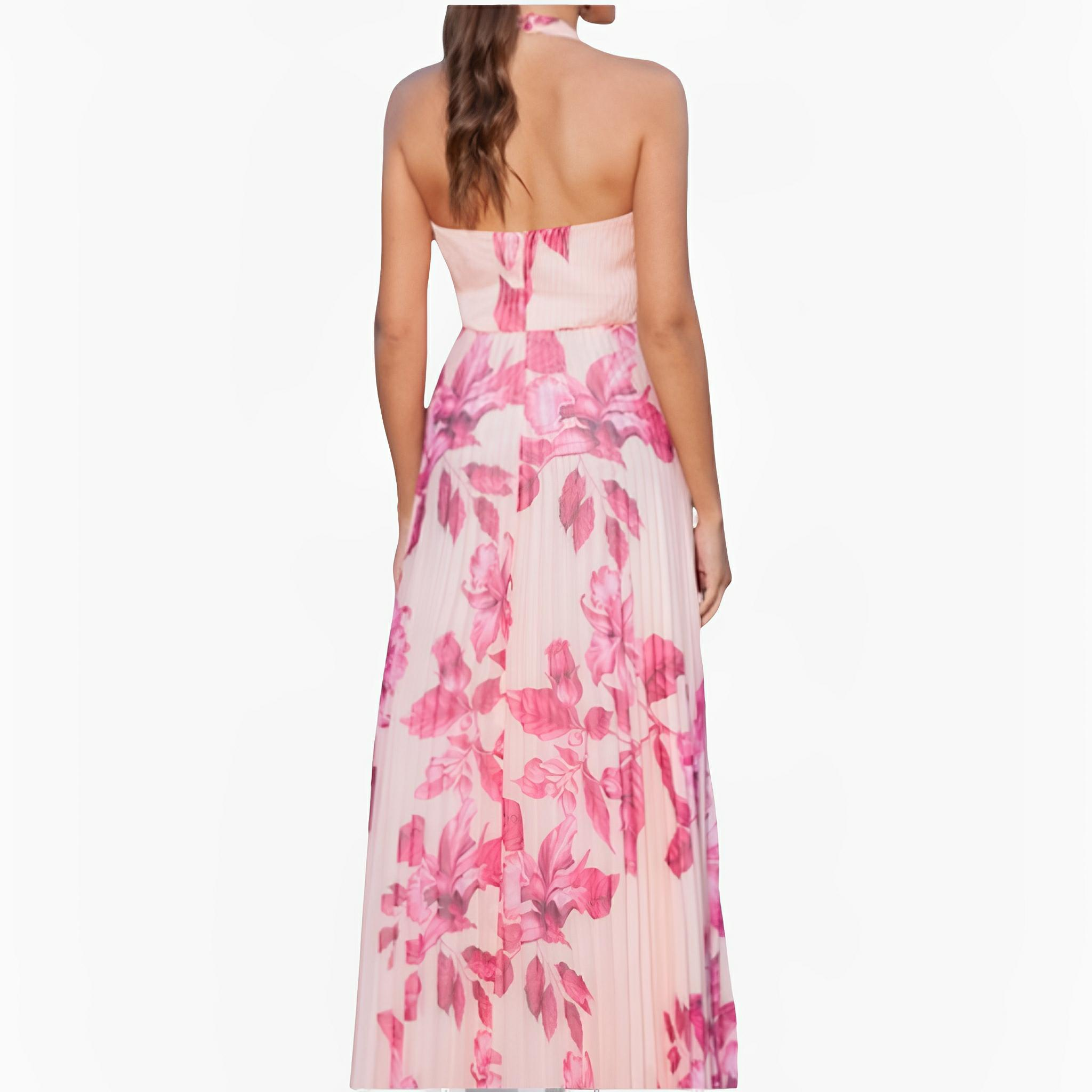 SATIN | Brazilian Luxury Fashion TONAGE TONAGE Dress Pink print with large flowers pink