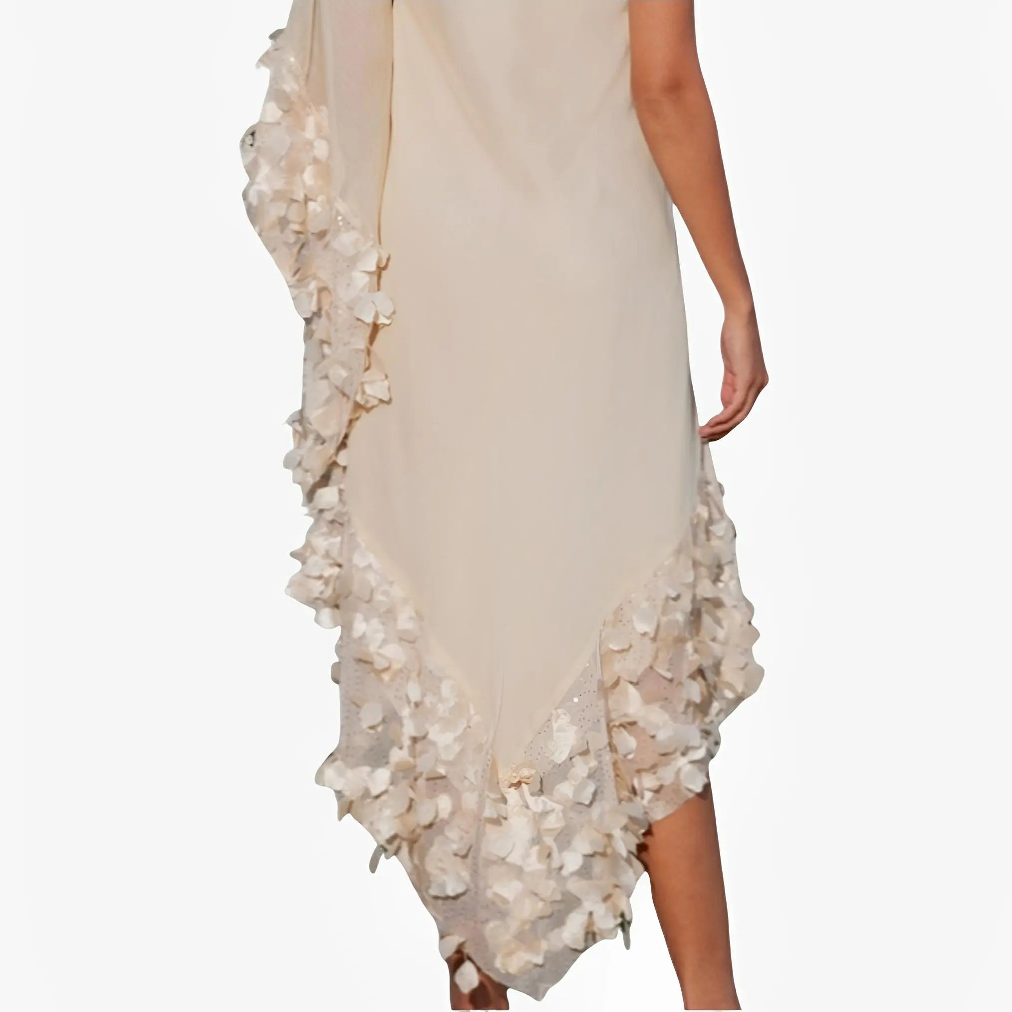 SATIN | Brazilian Luxury Fashion TONAGE TONAGE Dress Tulle fabric with gold embroidered small flowers in high relief