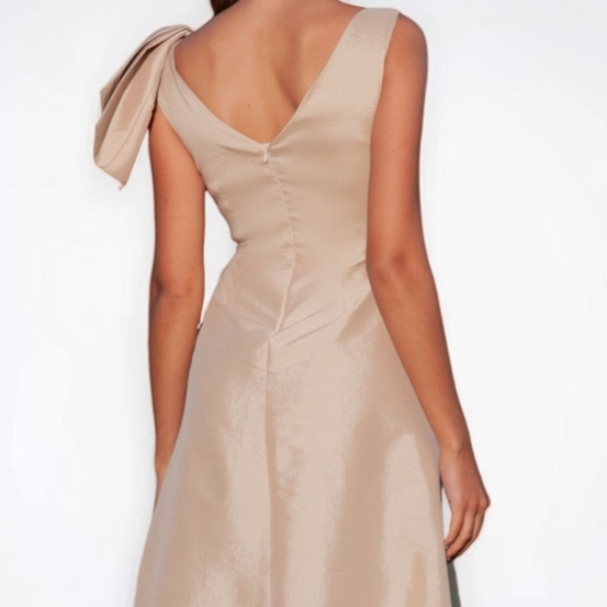 TONAGE Dress Gold color with bow