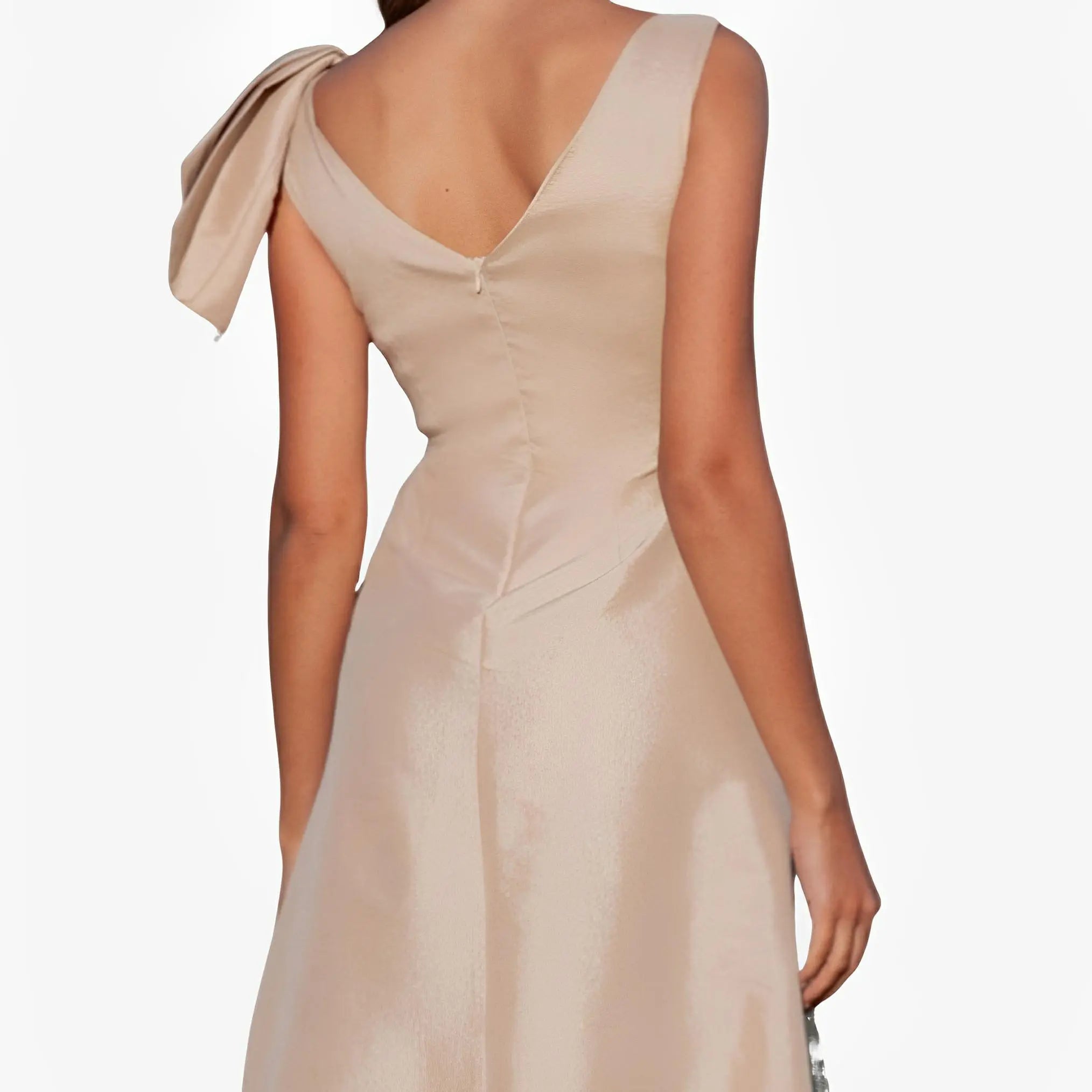 SATIN | Brazilian Luxury Fashion TONAGE TONAGE Dress Gold color with bow