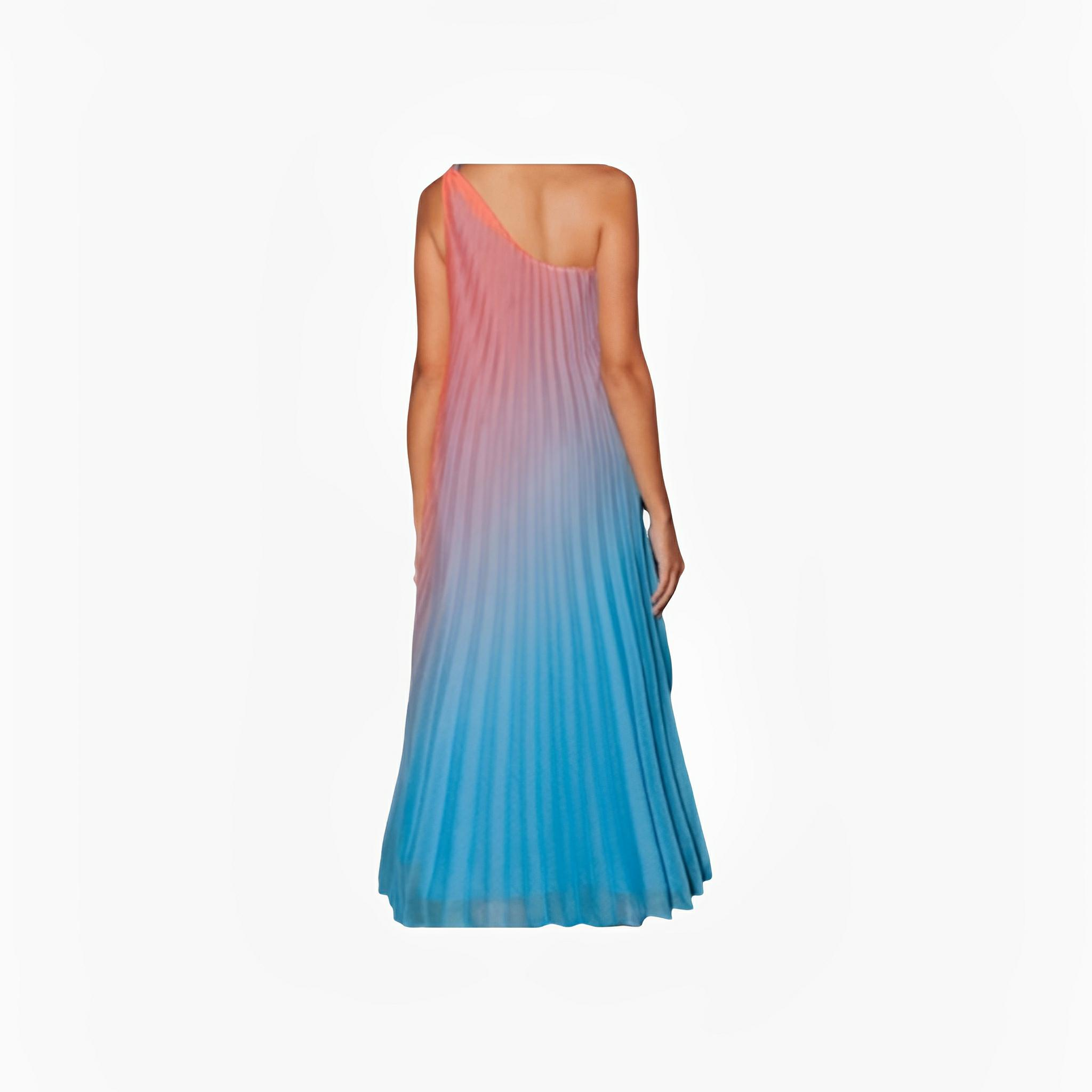 SATIN | Brazilian Luxury Fashion TONAGE TONAGE Dress with a gradient print in blue and orange