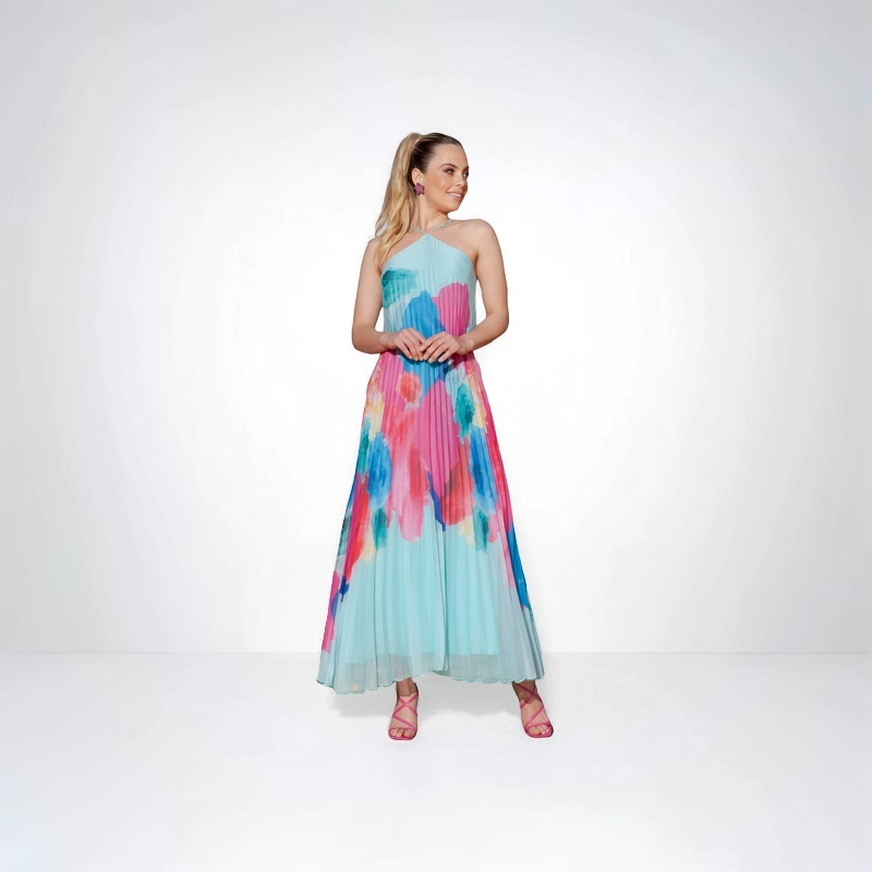TONAGE Print abstract colorful dress
