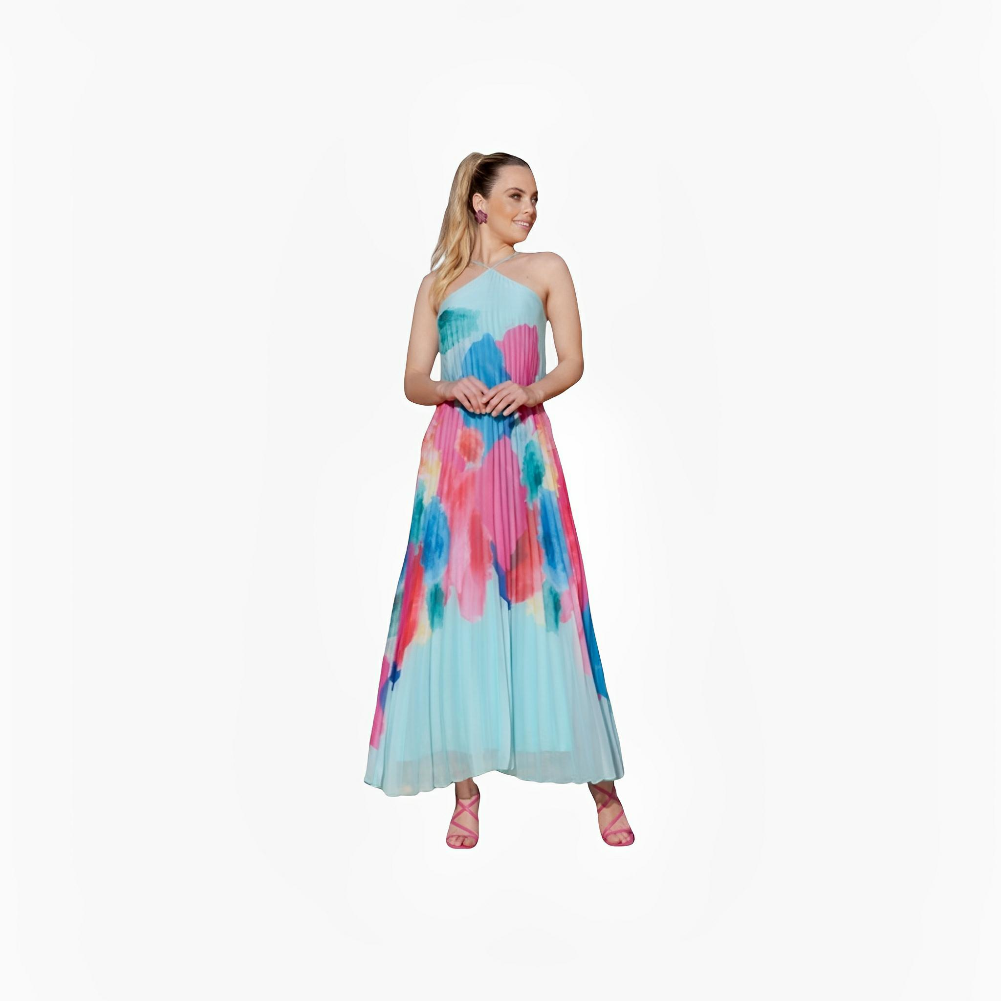 SATIN | Brazilian Luxury Fashion TONAGE TONAGE Print abstract colorful dress