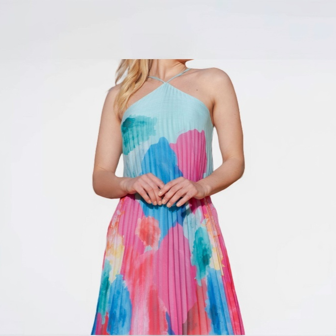 TONAGE Print abstract colorful dress