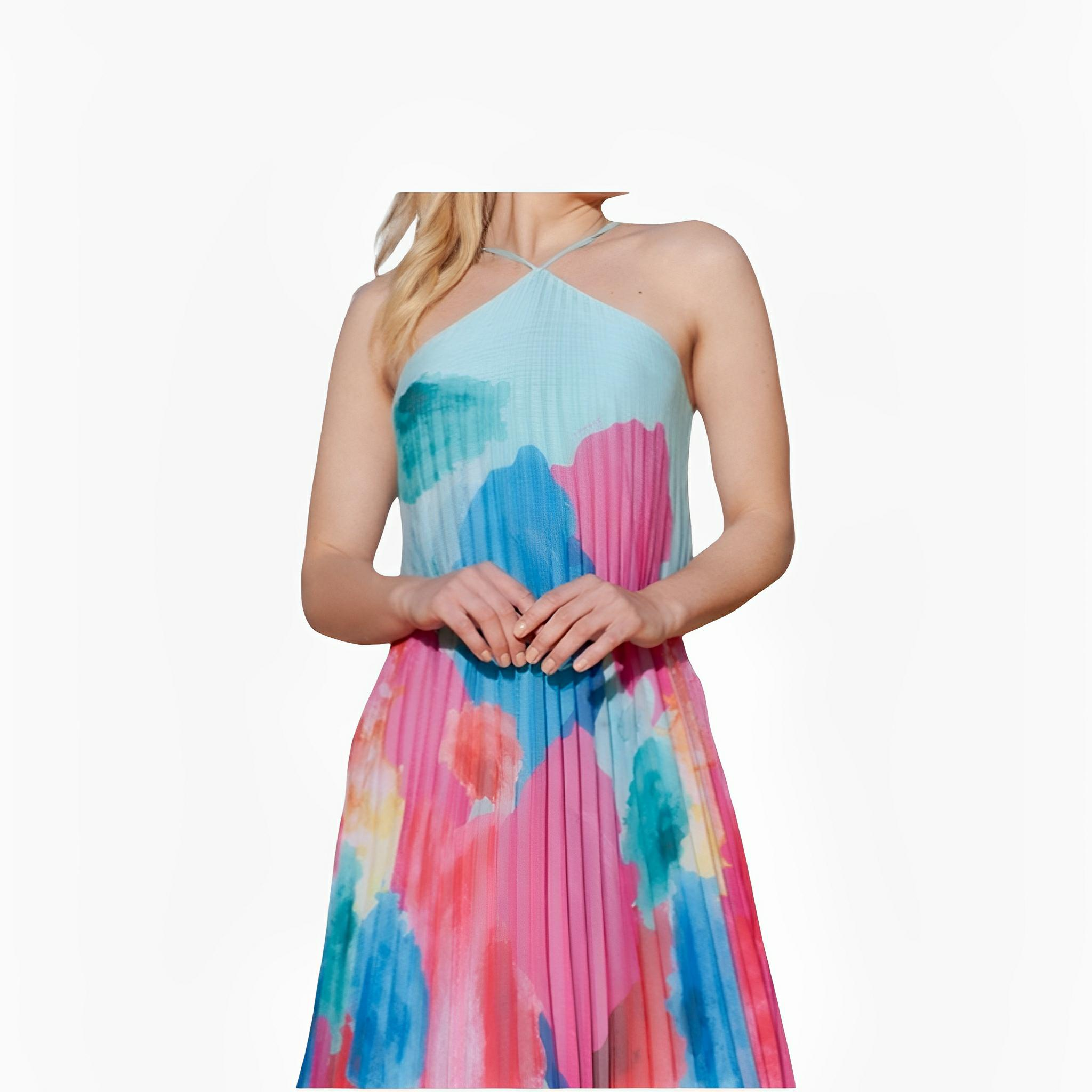 SATIN | Brazilian Luxury Fashion TONAGE TONAGE Print abstract colorful dress