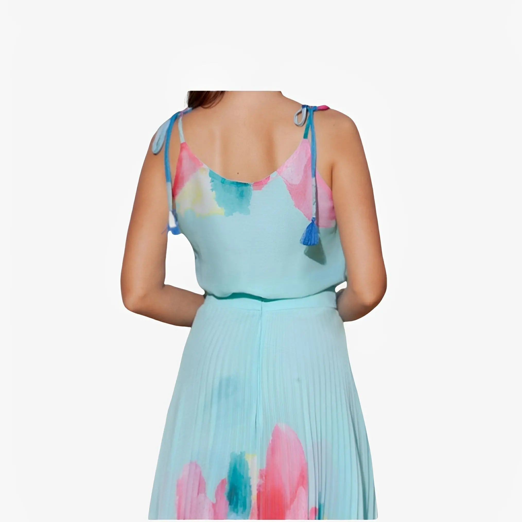 SATIN | Brazilian Luxury Fashion TONAGE TONAGE Skirt Print with abstract colorful spots with green border