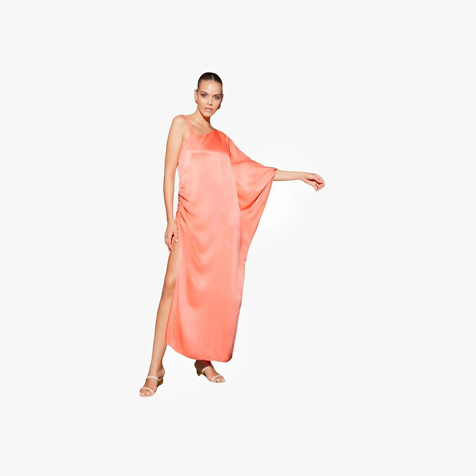SATIN | Brazilian Luxury Fashion TONAGE TONAGE Dress Plain orange viscose