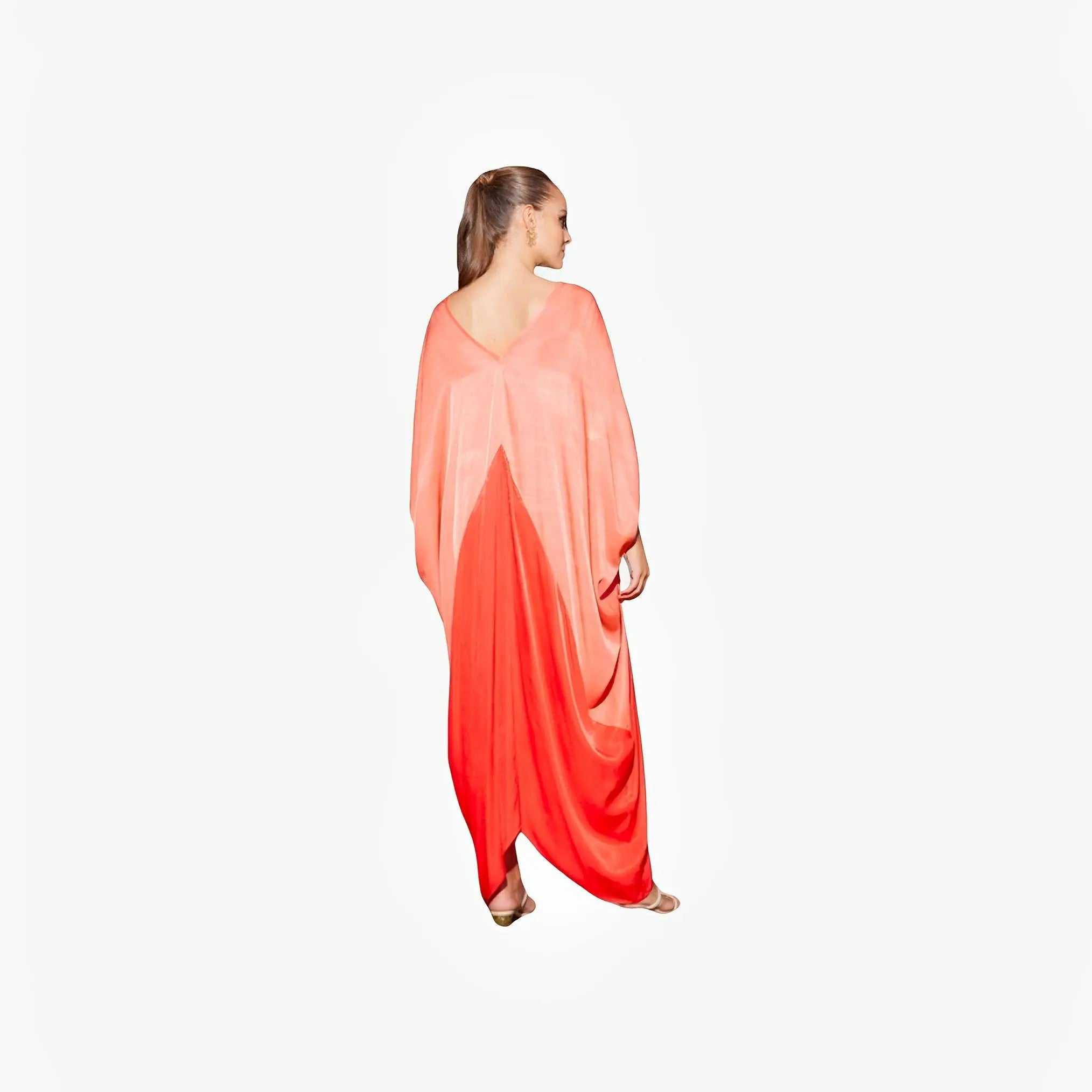 SATIN | Brazilian Luxury Fashion TONAGE TONAGE Dress Plain orange viscose with red detail in the middle of the body