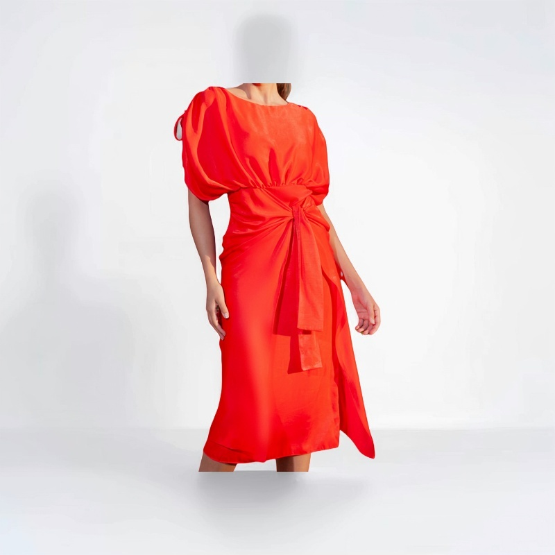 TONAGE Dress Coral print in orange colors